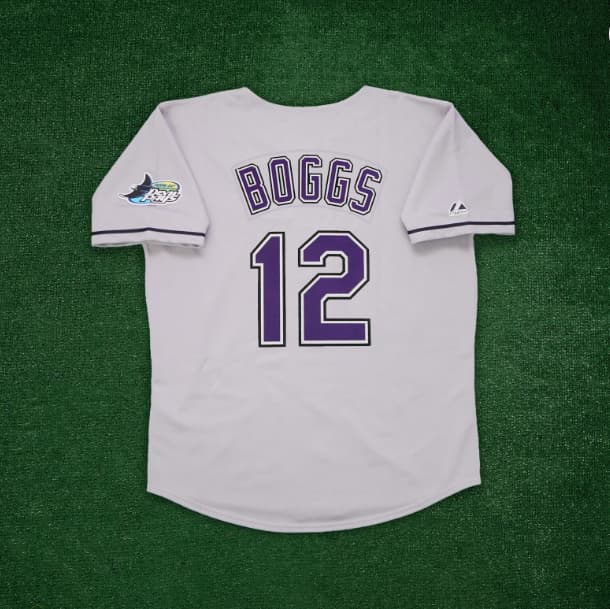 Wade Boggs 1999 Tampa Bay Devil Rays Men's Grey Road Throwback Jersey