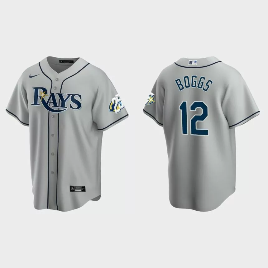 Wade Boggs Tampa Bay Rays 25th Anniversary Replica Jersey – Gray