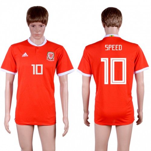 Wales #10 Speed Red Home Soccer Club Jersey