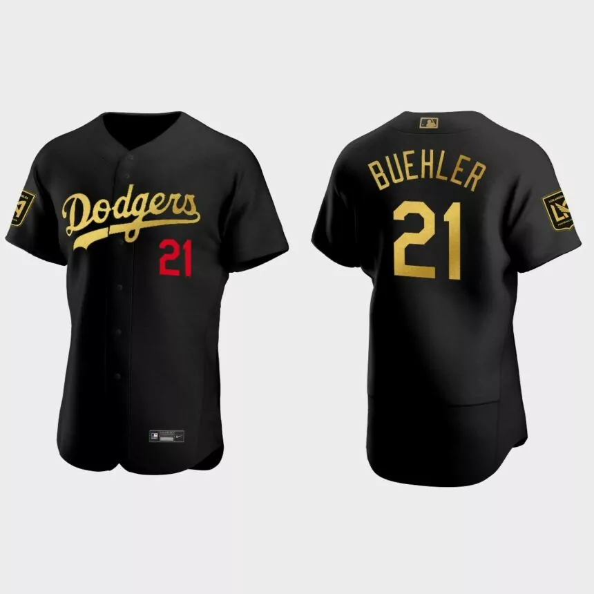 Walker Buehler Los Angeles Dodgers LAFC Night Authentic Jersey – Black