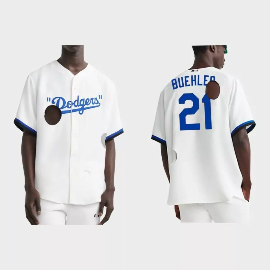 Walker Buehler Los Angeles Dodgers Meteor Holes Jersey – White