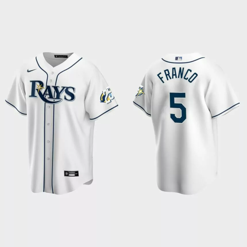 Wander Franco Tampa Bay Rays 25th Anniversary Replica Jersey – White