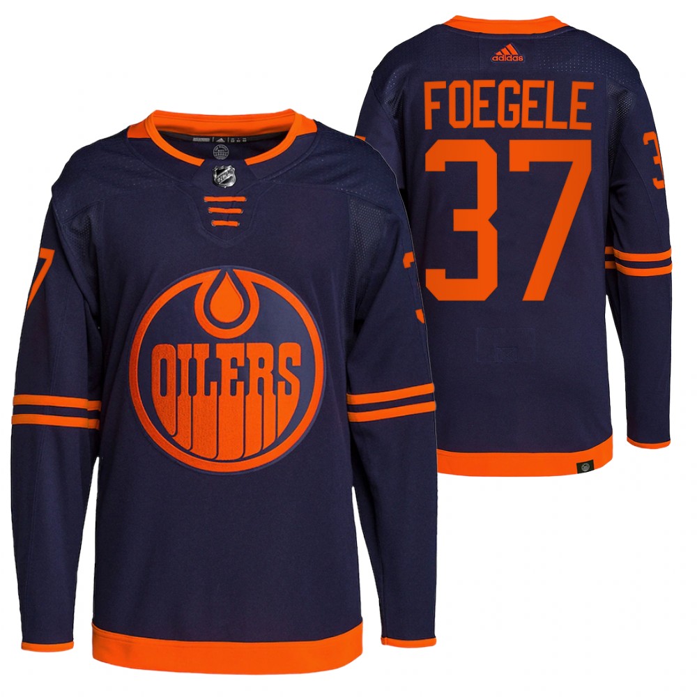 Warren Foegele Edmonton Oilers Navy Alternate Primegreen Authentic Pro Jersey