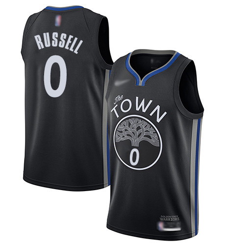 Warriors #0 D'Angelo Russell Black Basketball Swingman City Edition 2019 20 Jersey