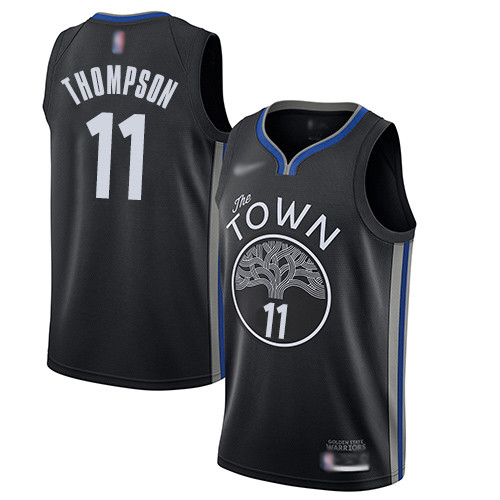 Warriors #11 Klay Thompson Black Basketball Swingman City Edition 2019 20 Jersey