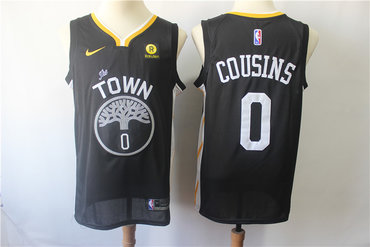 Warriors 0 DeMarcus Cousins Black City Edition Nike Swingman Jersey
