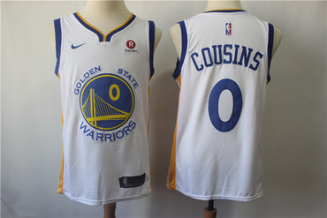 Warriors 0 DeMarcus Cousins White Nike Swingman Jersey