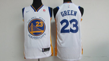 Warriors 23 Draymond Green White 2017-18 Nike Jersey