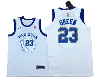 Warriors 23 Draymond Green White Fashion Current Player Hardwood Classics Nike Authentic Jersey