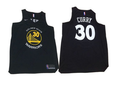 Warriors 30 Stephen Curry Black Nike Jersey