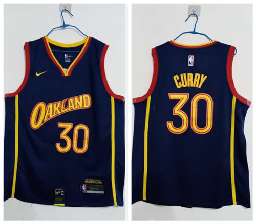 Warriors 30 Stephen Curry Blue 2020-21 City Edition Nike Swingman Jersey
