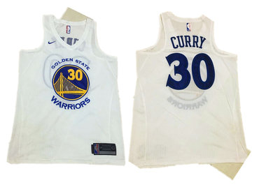Warriors 30 Stephen Curry White Nike Jersey