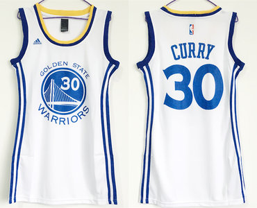 Warriors 30 Stephen Curry White Women Swingman Jersey