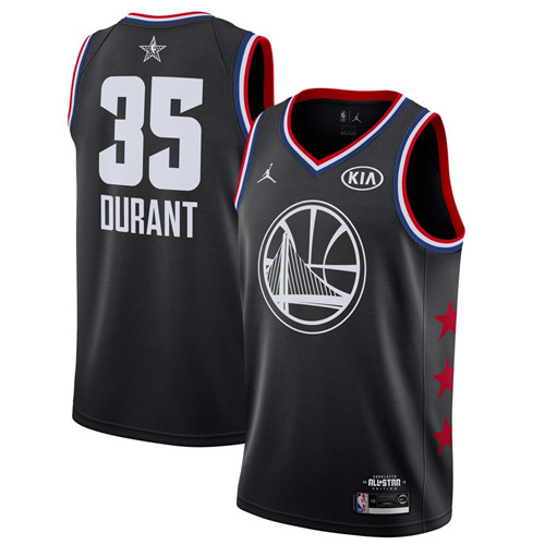 Warriors 35 Kevin Durant Black 2019 NBA All-Star Game Jordan Brand Swingman Jersey