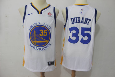 Warriors 35 Kevin Durant White Nike Swingman Jersey