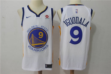 Warriors 9 Andre Iguodala White Nike Authentic Jersey