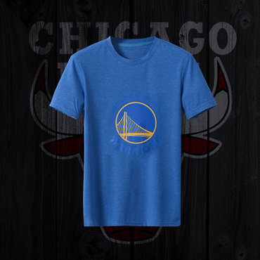 Warriors Fresh Logo Blue Men's Short Sleeve T-Shirt