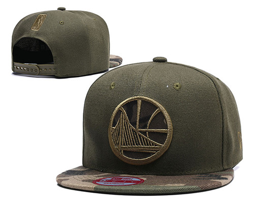 Warriors Fresh Logo Olive Camo Adjustable Hat YD
