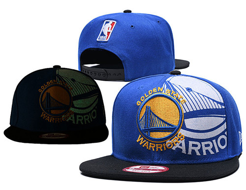 Warriors Team Logo Blue Black Adjustable Hat GS
