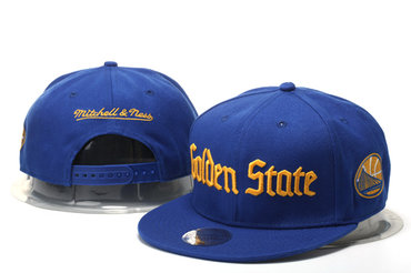 Warriors Team Logo Blue Mitchell & Ness Adjustable Hat YS