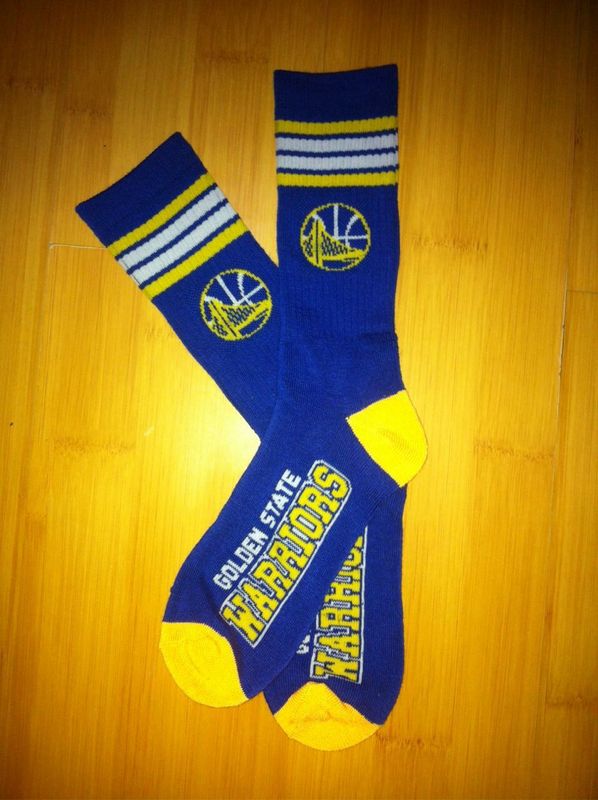 Warriors Team Logo Blue NBA Socks