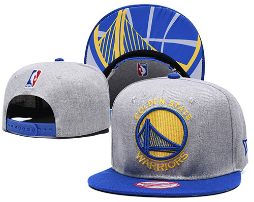 Warriors Team Logo Gray Blue Adjustable Hat TX