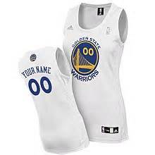 Warriors White Women Customize Jersey