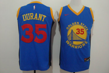 Warrios 35 Kevin Durant Blue Nike Jersey