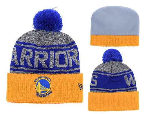 Warriros Fresh Logo Gray Pom Knit Hat YD