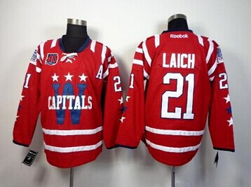 Washington Capitals #21 Brooks Laich 2015 Winter Classic Red(40th Anniversary) Stitched NHL Jersey