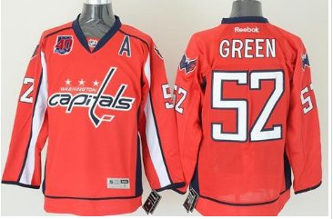 Washington Capitals #52 Mike Green Red 40th Anniversary Stitched NHL Jersey