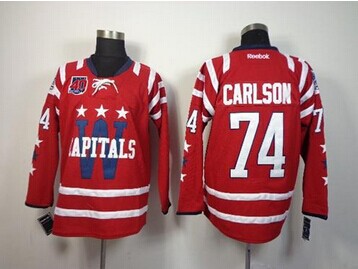 Washington Capitals #74 John Carlson 2015 Winter Classic Red(40th Anniversary) Stitched NHL Jersey