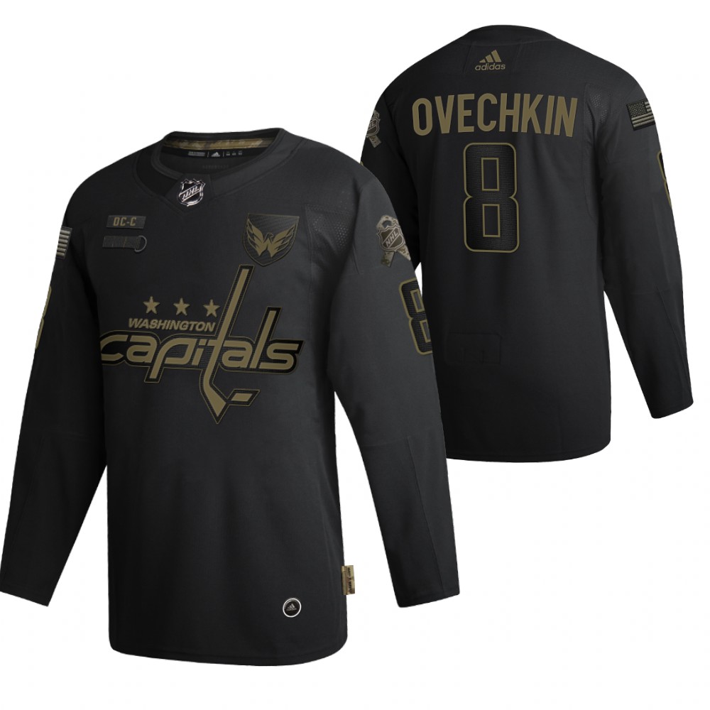 Washington Capitals Alexander Ovechkin Black 2020 Veterans Day Authentic Jersey