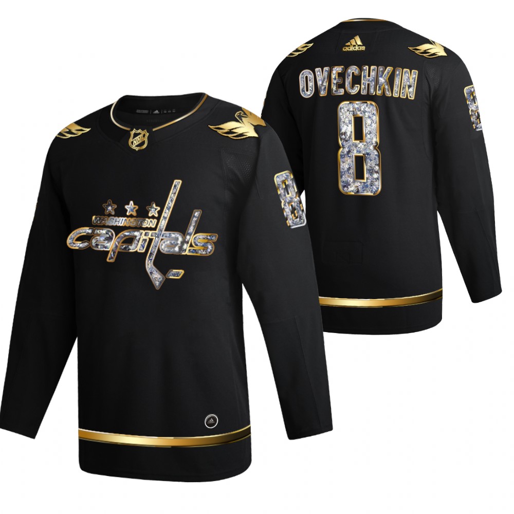 Washington Capitals Alexander Ovechkin Black 2022 Stanley Cup Playoffs Diamond Edition Jersey