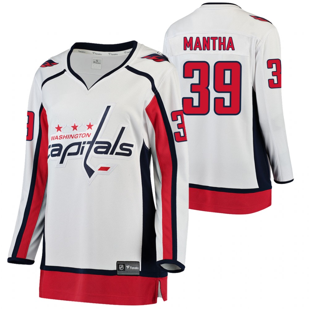 Washington Capitals Anthony Mantha Women White 2021 Away Jersey
