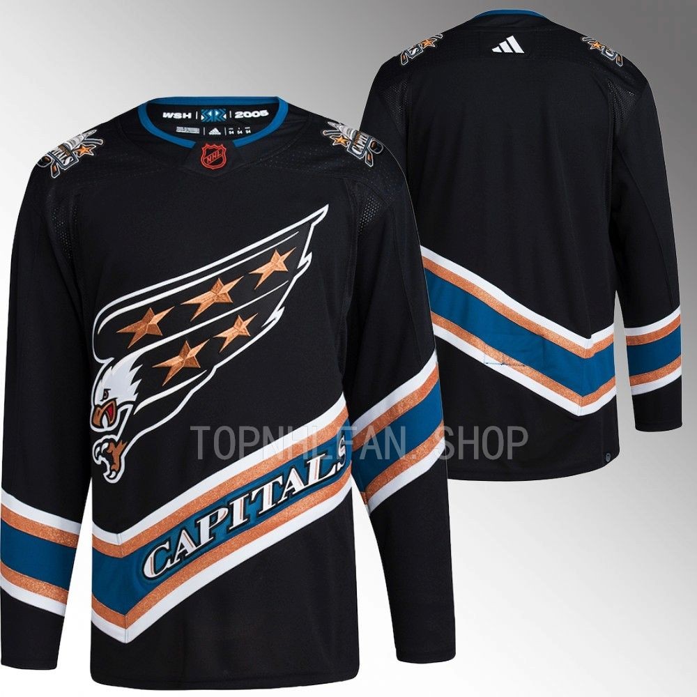 Washington Capitals Black Reverse Retro 2.0 Authentic Primegreen Hockey Jersey