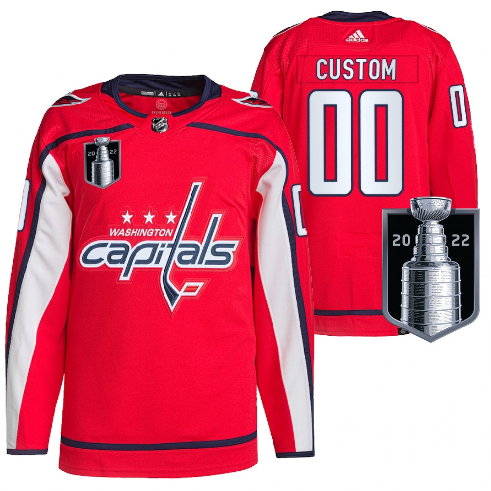 Washington Capitals Custom Red 2022 Stanley Cup Playoffs Authentic Pro Jersey