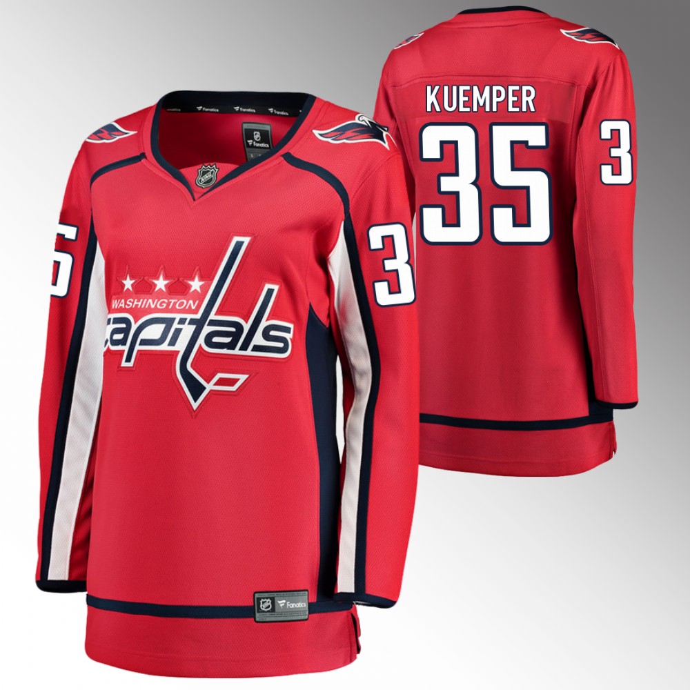 Washington Capitals Darcy Kuemper Women Red 2022 Home Jersey