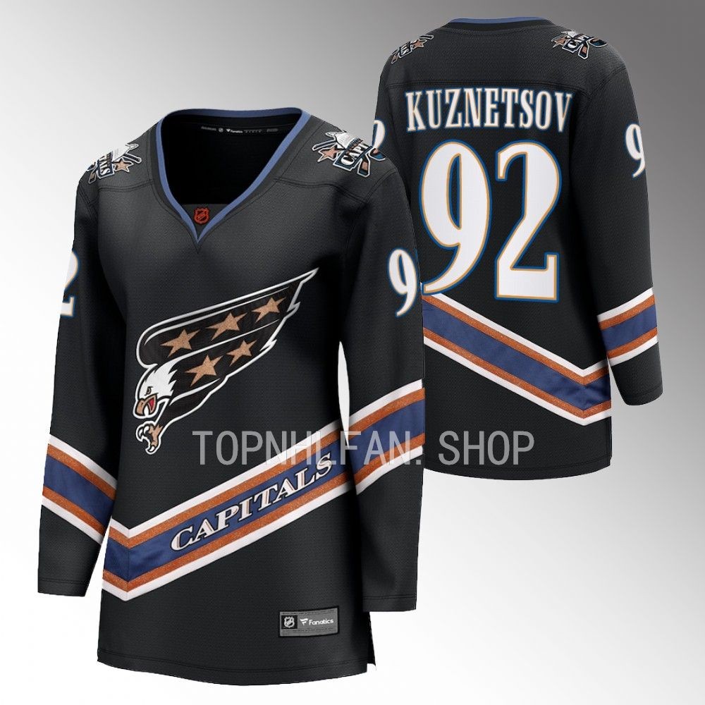 Washington Capitals Evgeny Kuznetsov Women Black 2022 Special Edition 2.0 Jersey