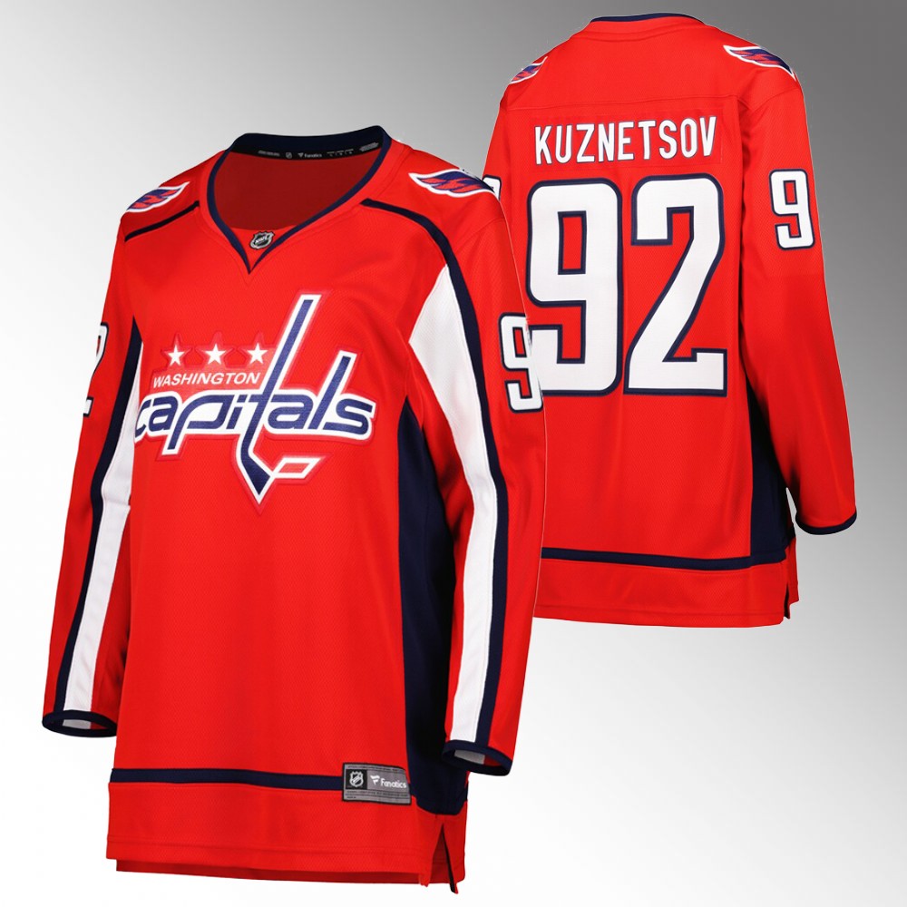 Washington Capitals Evgeny Kuznetsov Women Red Home Jersey