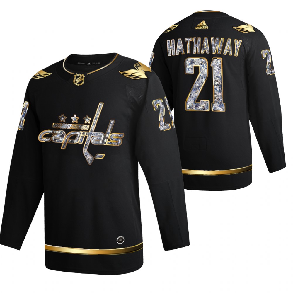 Washington Capitals Garnet Hathaway Black 2022 Stanley Cup Playoffs Diamond Edition Jersey