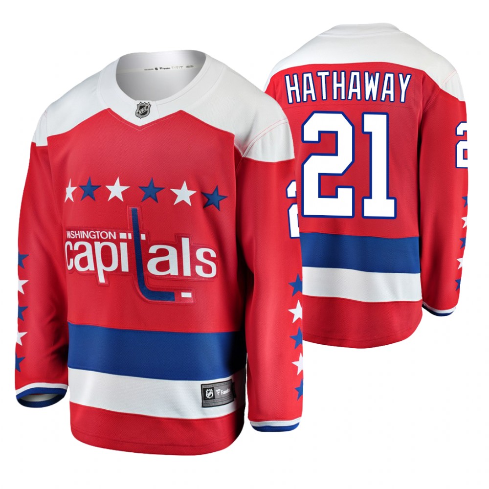 Washington Capitals Garnet Hathaway Men's Alternate Breakaway Player Fanatics Branded Jersey