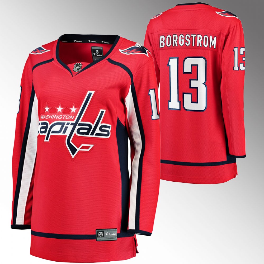 Washington Capitals Henrik Borgstrom Women Red Home Jersey