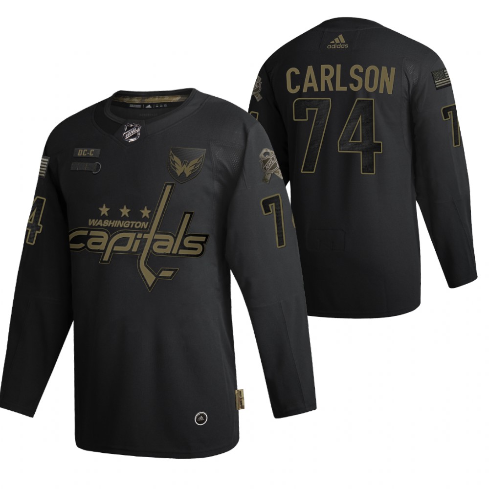 Washington Capitals John Carlson Black 2020 Veterans Day Authentic Jersey