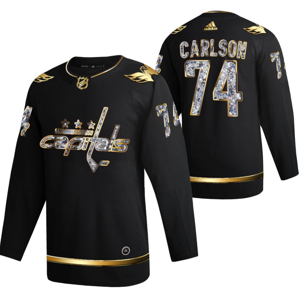 Washington Capitals John Carlson Black 2022 Stanley Cup Playoffs Diamond Edition Jersey