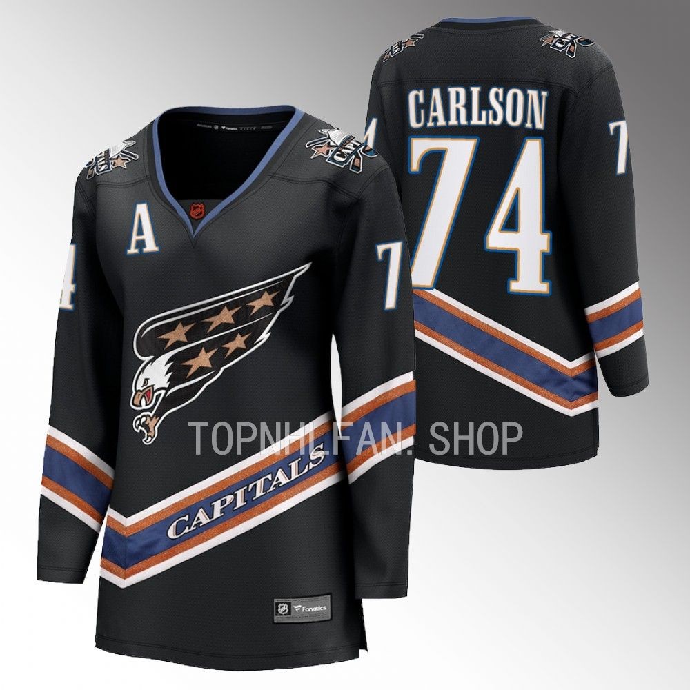 Washington Capitals John Carlson Women Black 2022 Special Edition 2.0 Jersey
