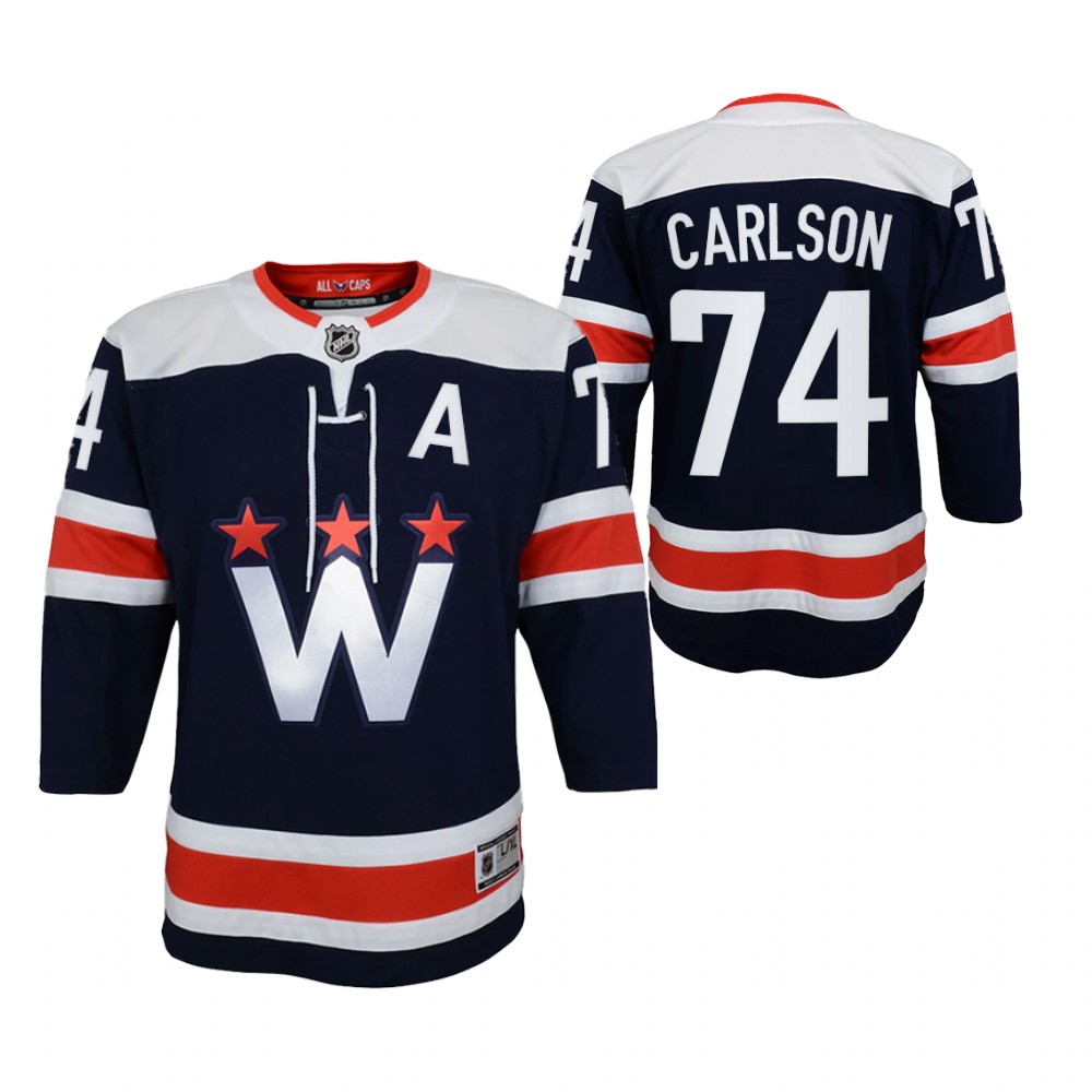 Washington Capitals John Carlson Youth Navy 2020-21 Alternate Jersey