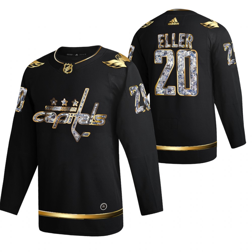 Washington Capitals Lars Eller Black 2022 Stanley Cup Playoffs Diamond Edition Jersey