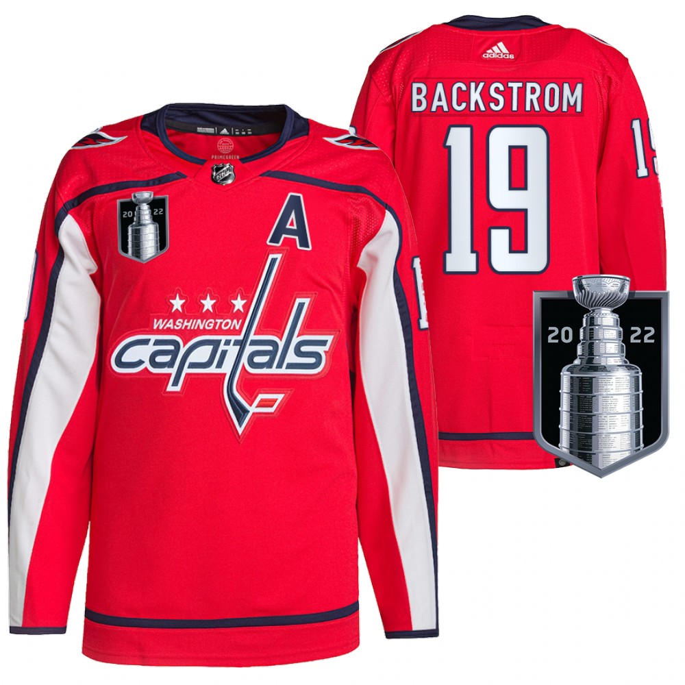 Washington Capitals Nicklas Backstrom Red 2022 Stanley Cup Playoffs Authentic Pro Jersey
