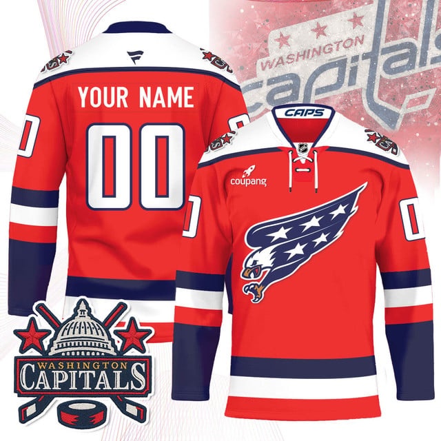 Washington Capitals Screaming Eagle Hockey Custom Jersey - All Stitched